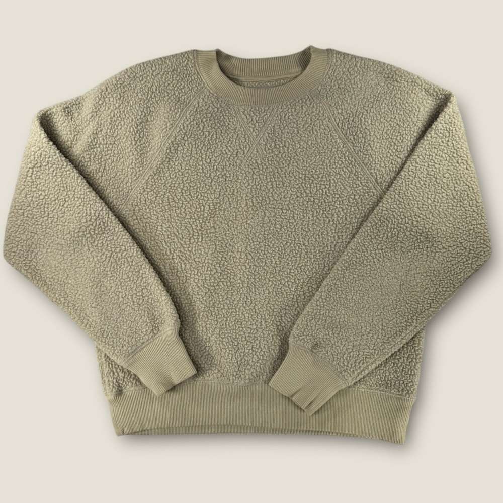 Everlane Women's Sherpa Crewneck Sweater in Beige